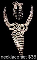 rhinestone necklace set $38