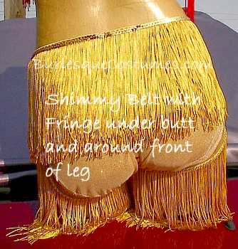 Fringe Shimmy Hip Belts wrap around leg and butt Burlesque Costumes